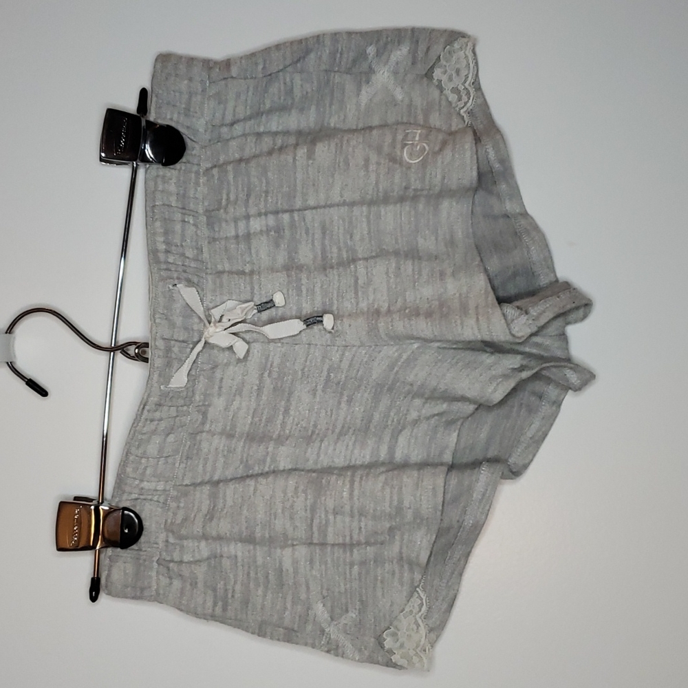 Gilly Hicks small gray knit lounge sleep pajama shorts
